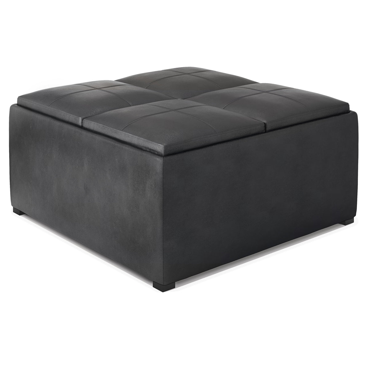 35 inch Square Storage Ottoman Faux Leather G554298