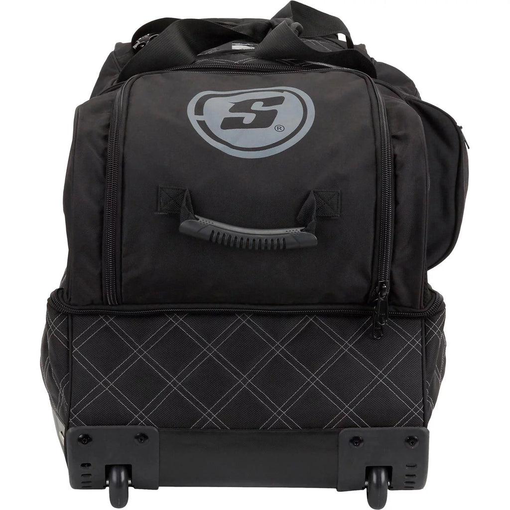 Large Multi-Compartment Nylon Travel Gear Bag with Wheels R44061