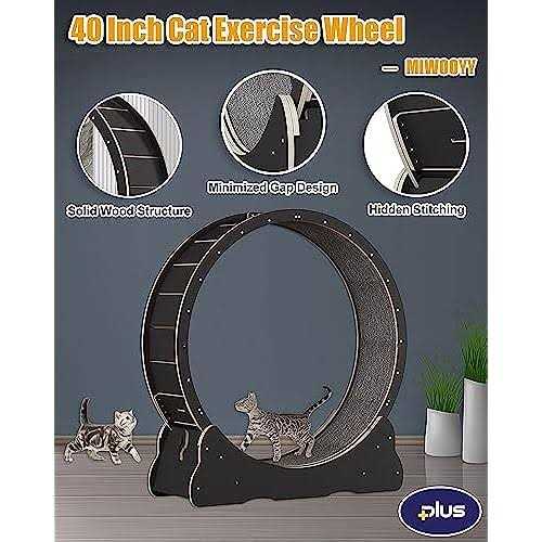 40 inch Solid Wood Cat Exercise Wheel L2041