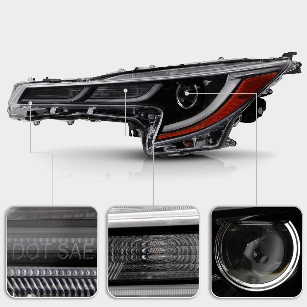 LED DRL Projector Headlights Assembly Pair Set Left+Right F297