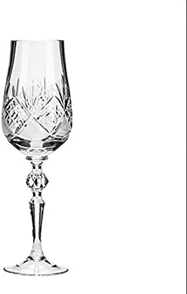 Hand Made Vintage Crystal Champagne Flute Glasses Set Of 2 E44620