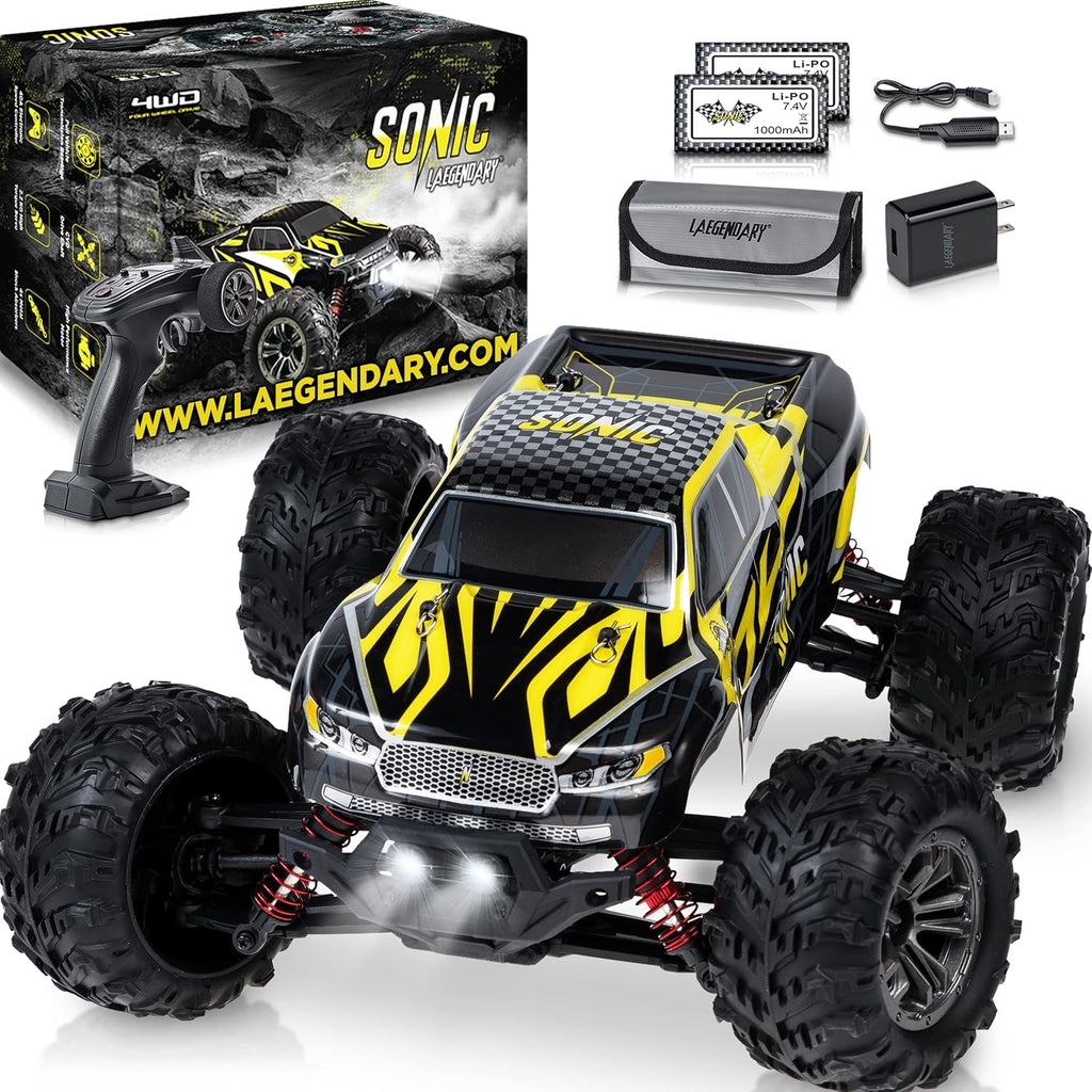 Off Road Remote Control Car 4x4 Truck 1:16 Scale Black Yellow Z453890