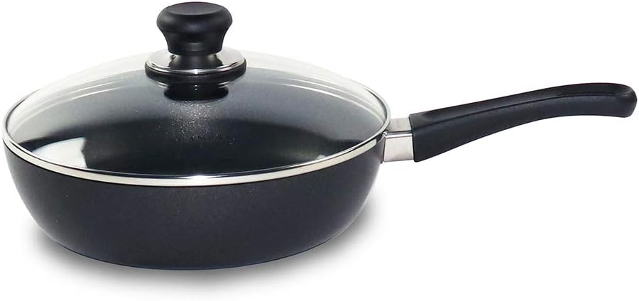 Black 9.5 Inch Aluminum Saute Pan E28801