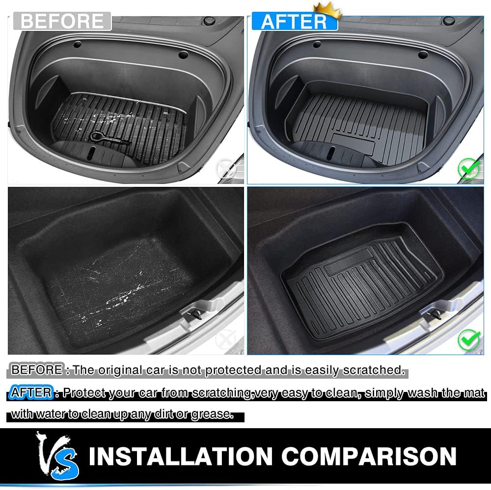 All Weather Cargo Liner Trunk Mat 2Pcs L3772