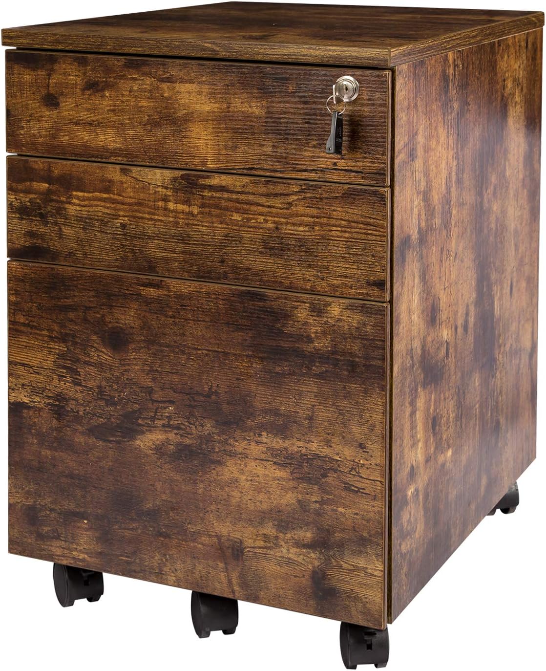3 Drawer Wood Mobile File Cabinet U396