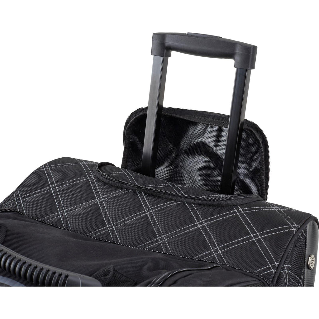 Large Multi-Compartment Nylon Travel Gear Bag with Wheels R44061