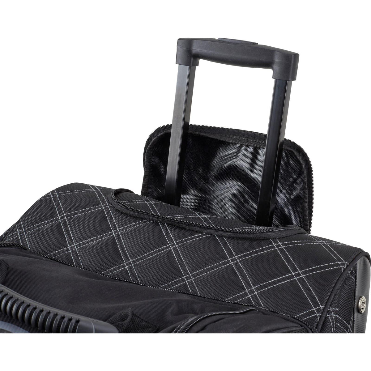 Large Multi-Compartment Nylon Travel Gear Bag with Wheels R44061