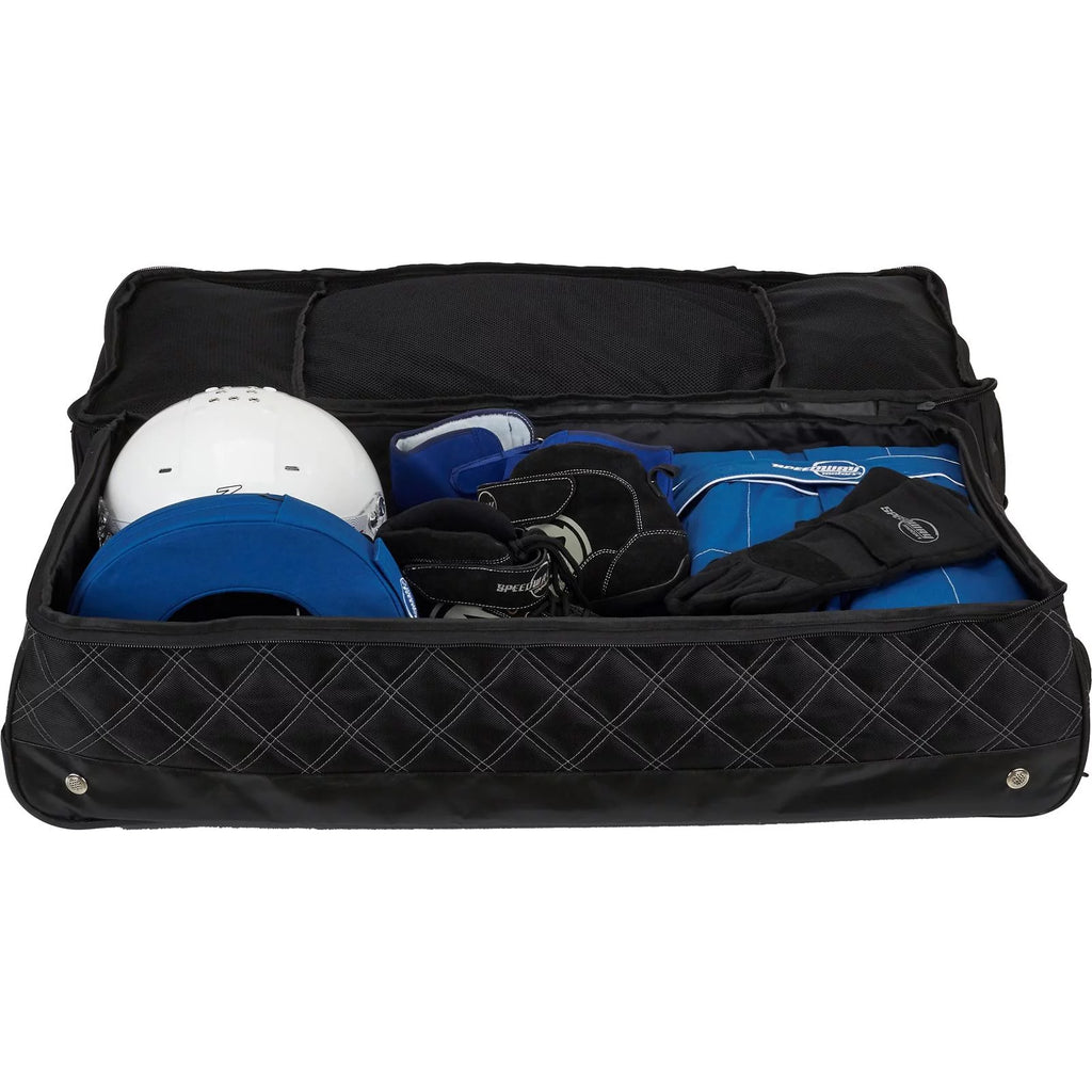 Large Multi-Compartment Nylon Travel Gear Bag with Wheels R44061