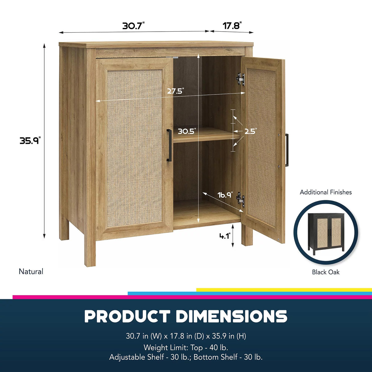 2 Door Accent Cabinet V730876