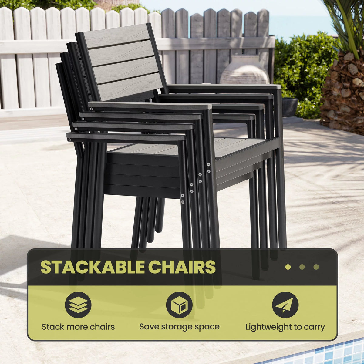9 Pcs Aluminum Patio Dining Set V33979