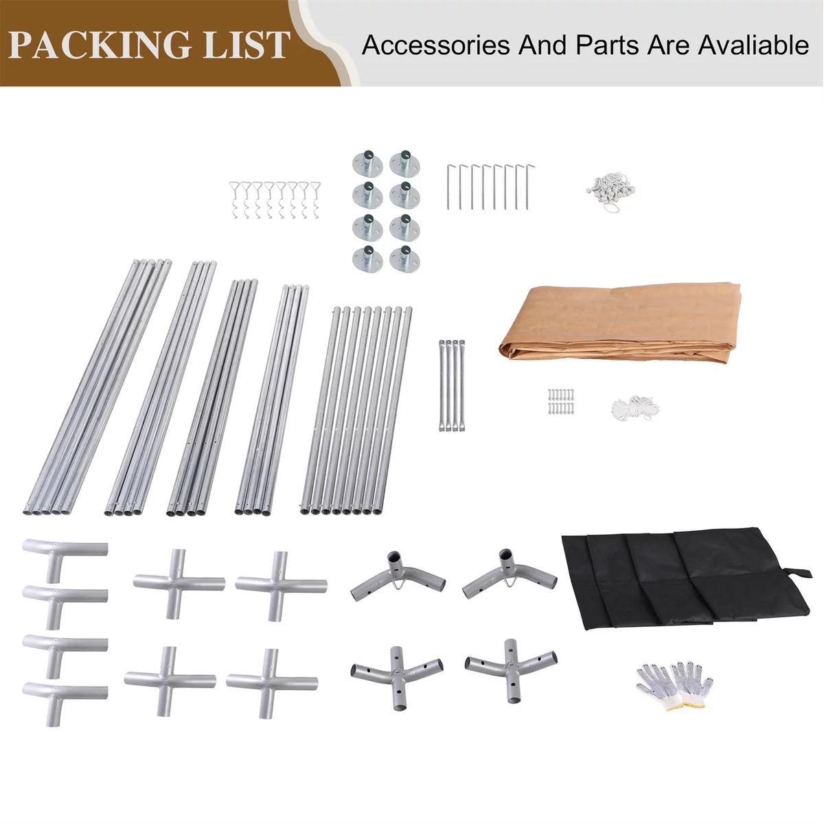 10' X 20’ Heavy Duty Galvanized Carport with 8 Legs I20106