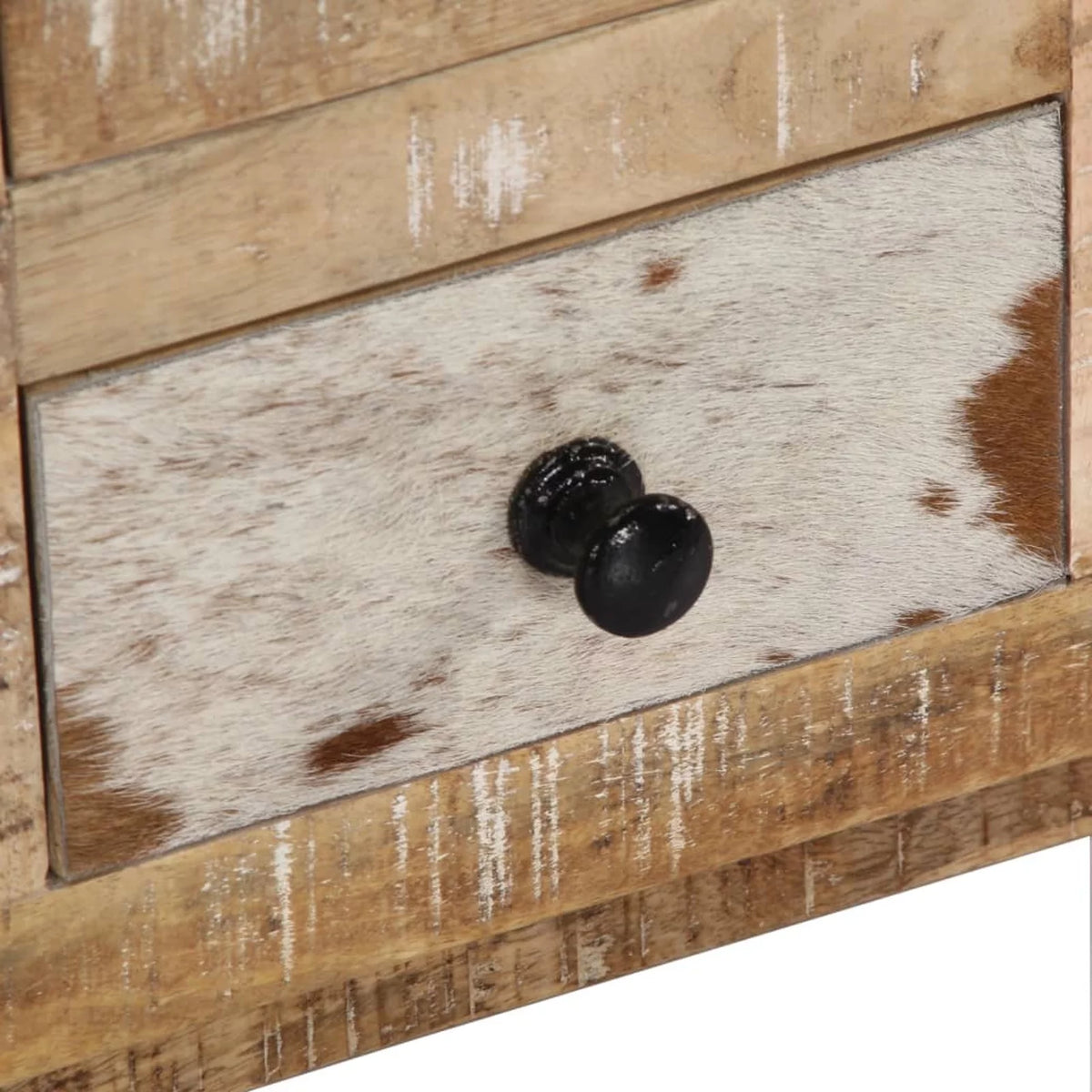 Coffee Table with 4 Storage Drawers Mango Wood 35.4 x 23.6 x 11.8 Inches K112