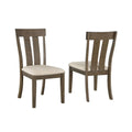 Set of 2 Beige Linen Upholstered Dining Chairs W160654