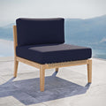 Gray Navy Teak Wood Outdoor Chair T1908