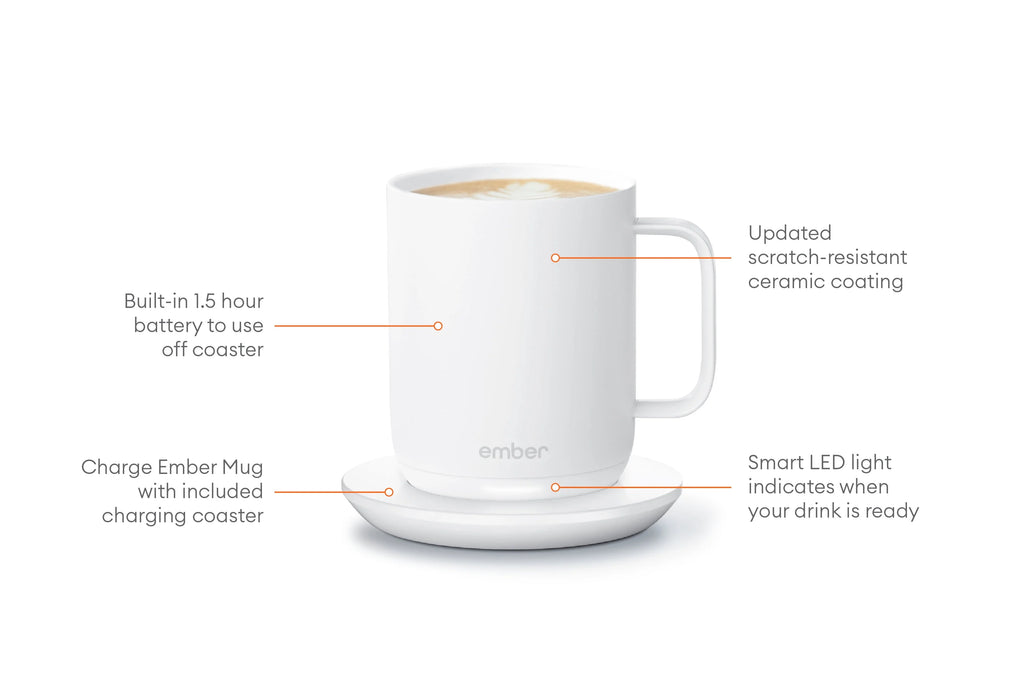 10 oz Black App Controlled Heated Coffee Mug H2759