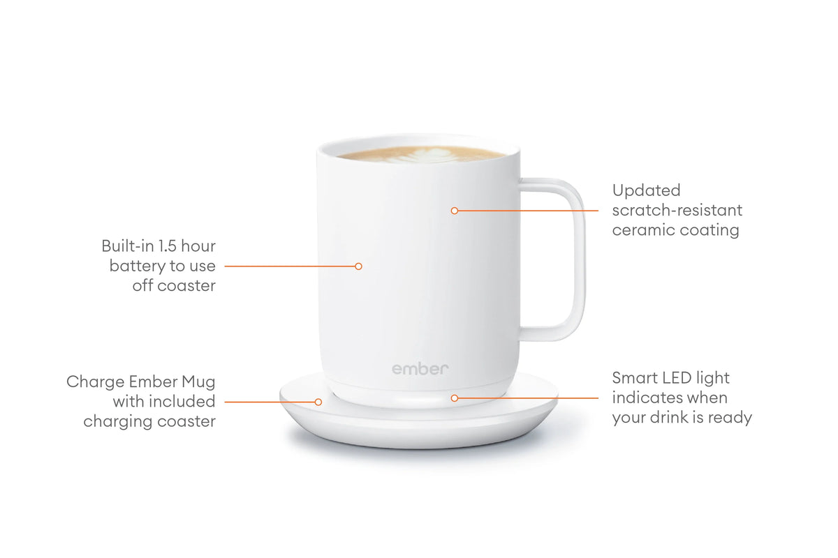 10 oz Black App Controlled Heated Coffee Mug H2759