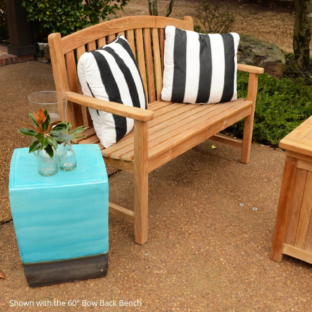 Grade A Teak 71in Bow-Back Bench E5286