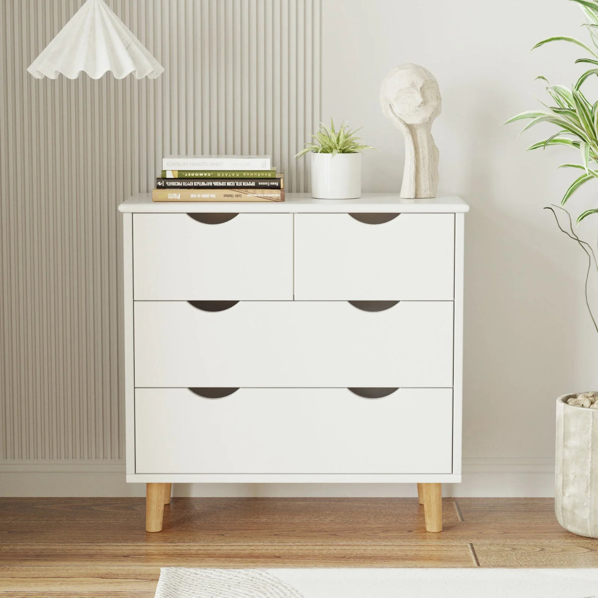 White 6 Drawer Wood Dresser Q56649