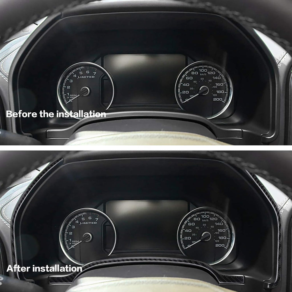 Carbon Fiber Dashboard Instrument Panel Sticker 3PCS L4635
