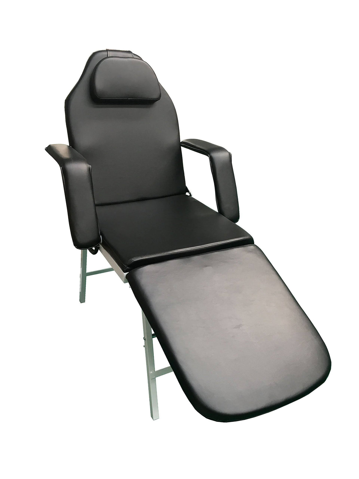 3 Fold Portable Tattoo Facial Bed Massage Table Chair Black Z778