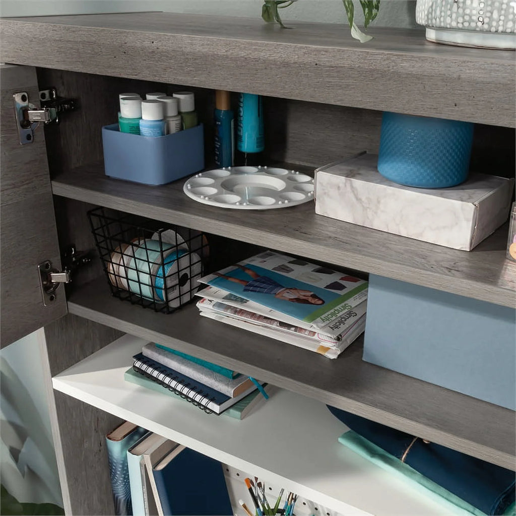 Engineered Wood Storage Hutch in Mystic Oak Finish I263199
