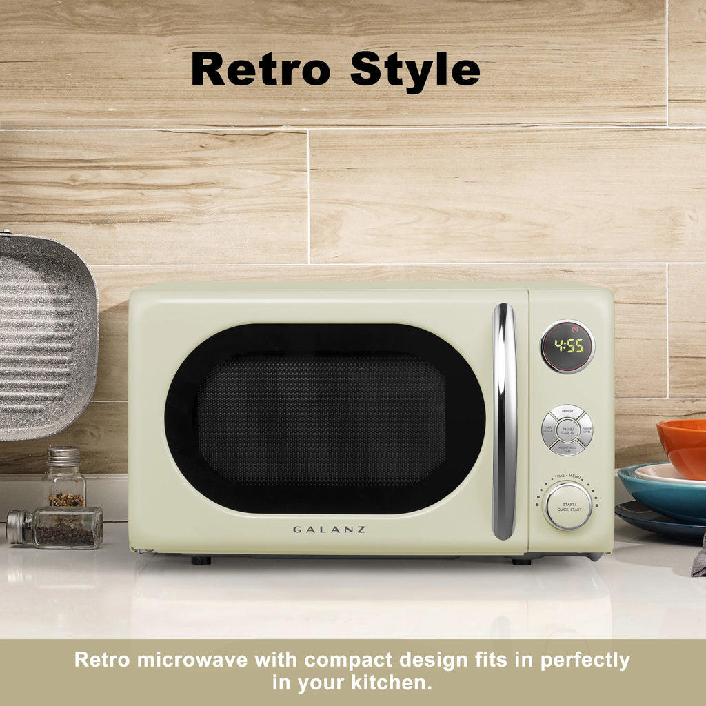 0.7 Cu ft 700 Watts Blue Retro Countertop Microwave Oven I912