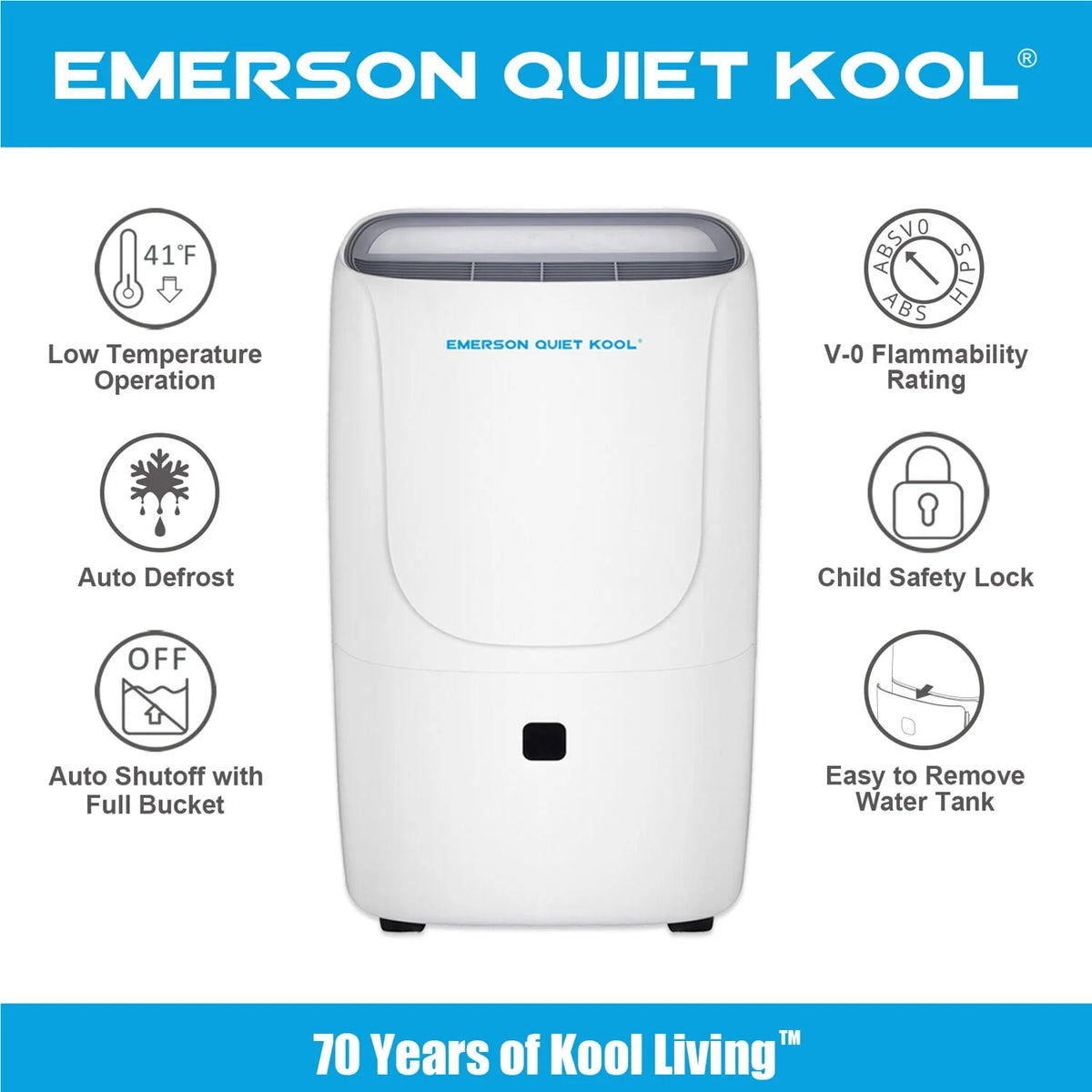 40 Pint Dehumidifier with Front-Access Collection Bucket & 24-Hour Timer G860