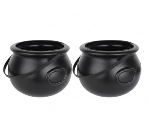 12 Pc Black Plastic Cauldron Candy Bowl F865839