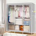 Portable Closet with Cover 50x17x67inch Gray N61959