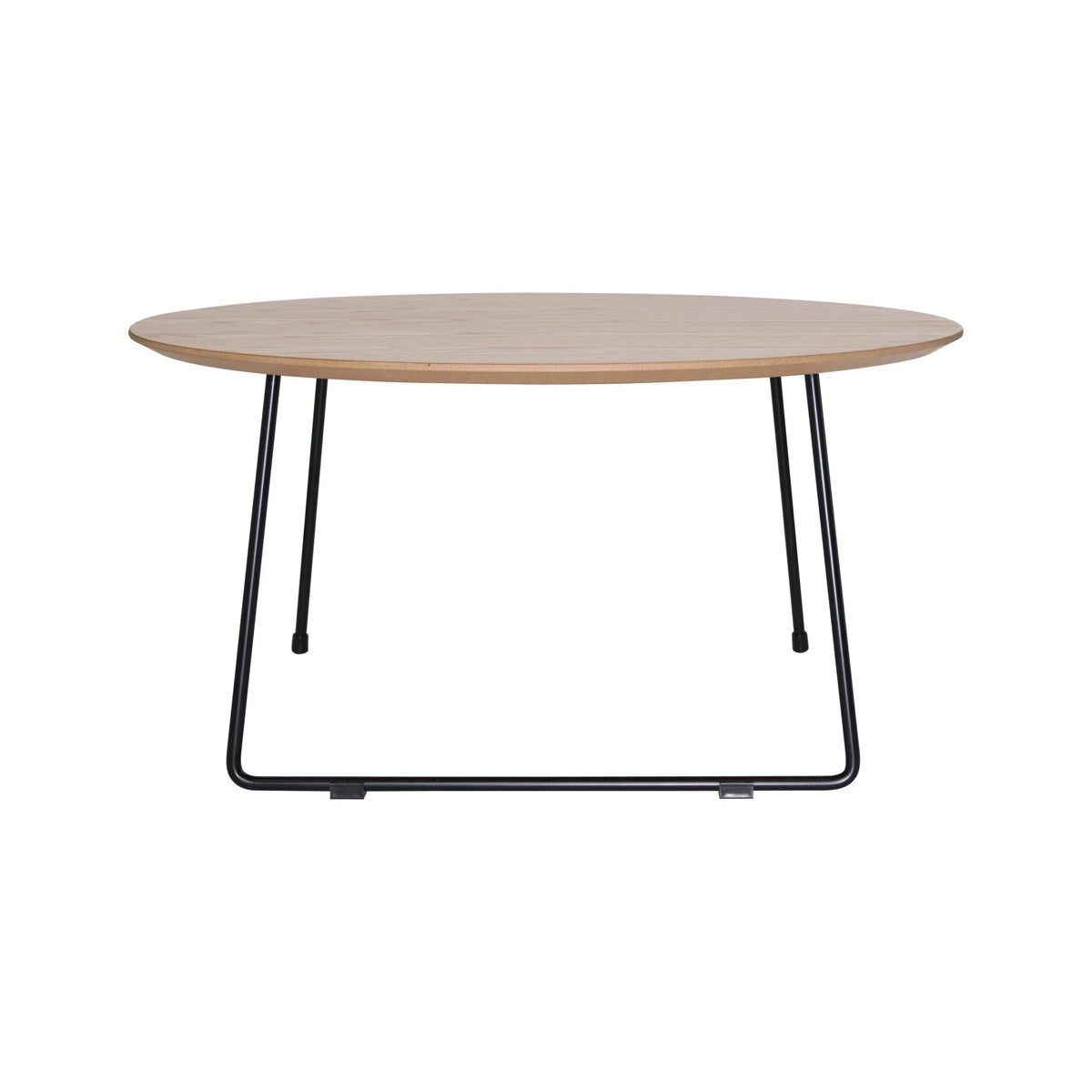 Mid Century Modern Round Coffee Table with Wood Top B1961