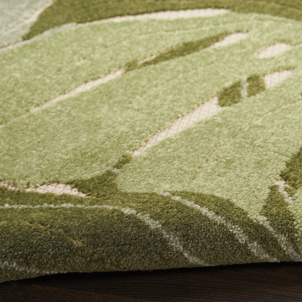 4' x 6' Ivory Green Area Rug P7258