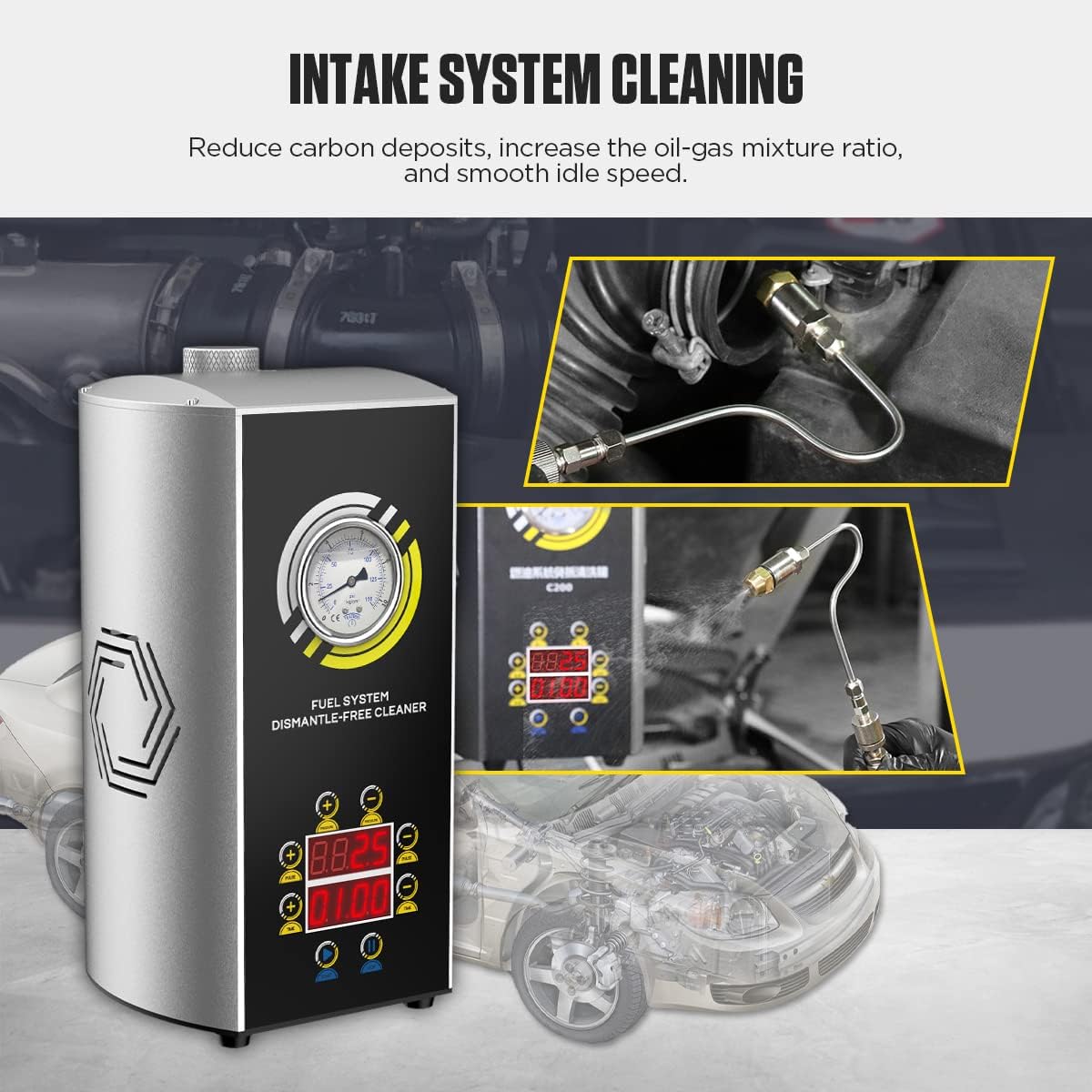 Car Fuel Injector Cleaner with Built-in Air Pump Y73652