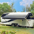 White Manual Retractable RV Awning 20x8 Ft C270