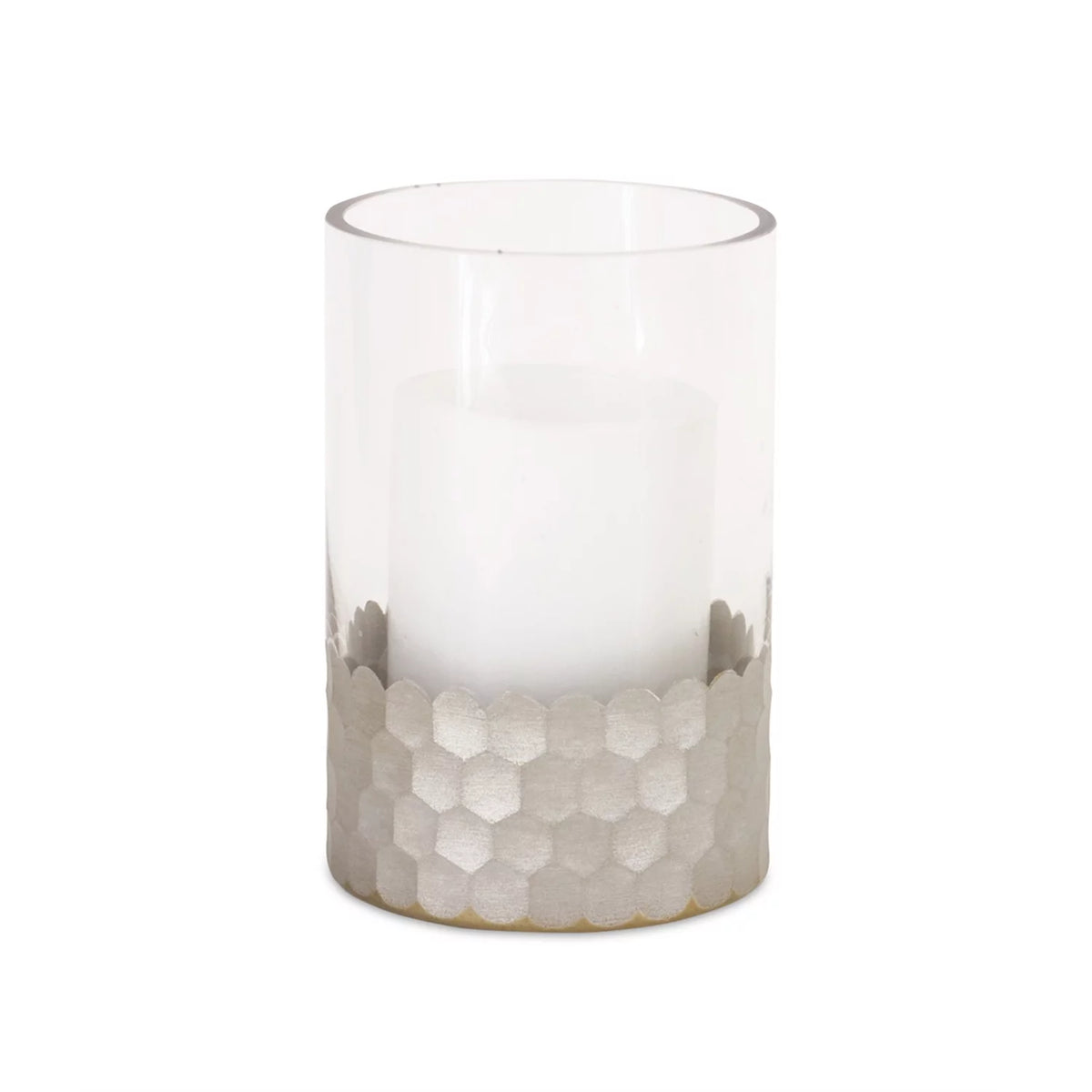 Honeycomb Glass Candle Holder Set of 2 G1755