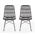 Outdoor Wicker Dining Chairs Set of 2 H462360