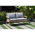 Teak Patio Sofa with Olefin Cushions Z139