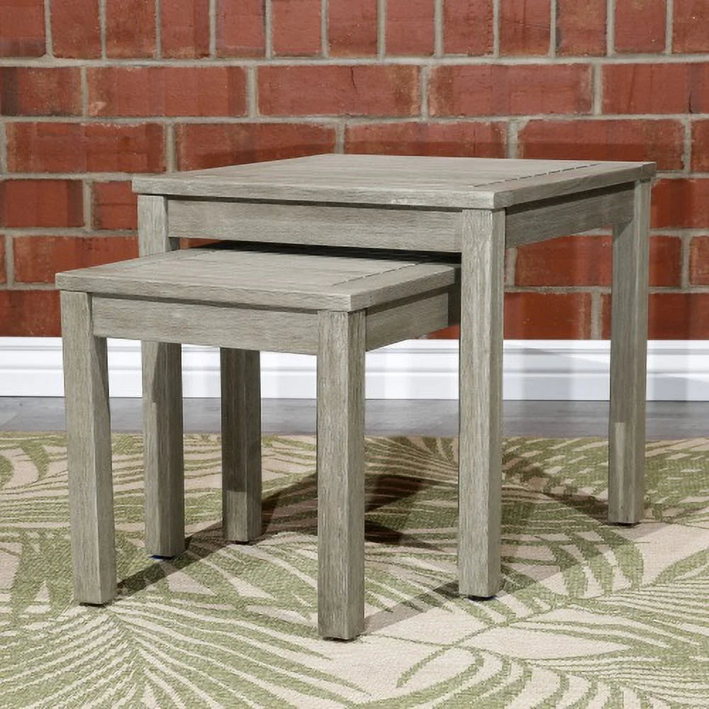 2-Piece Eucalyptus Nesting Table Set S667794