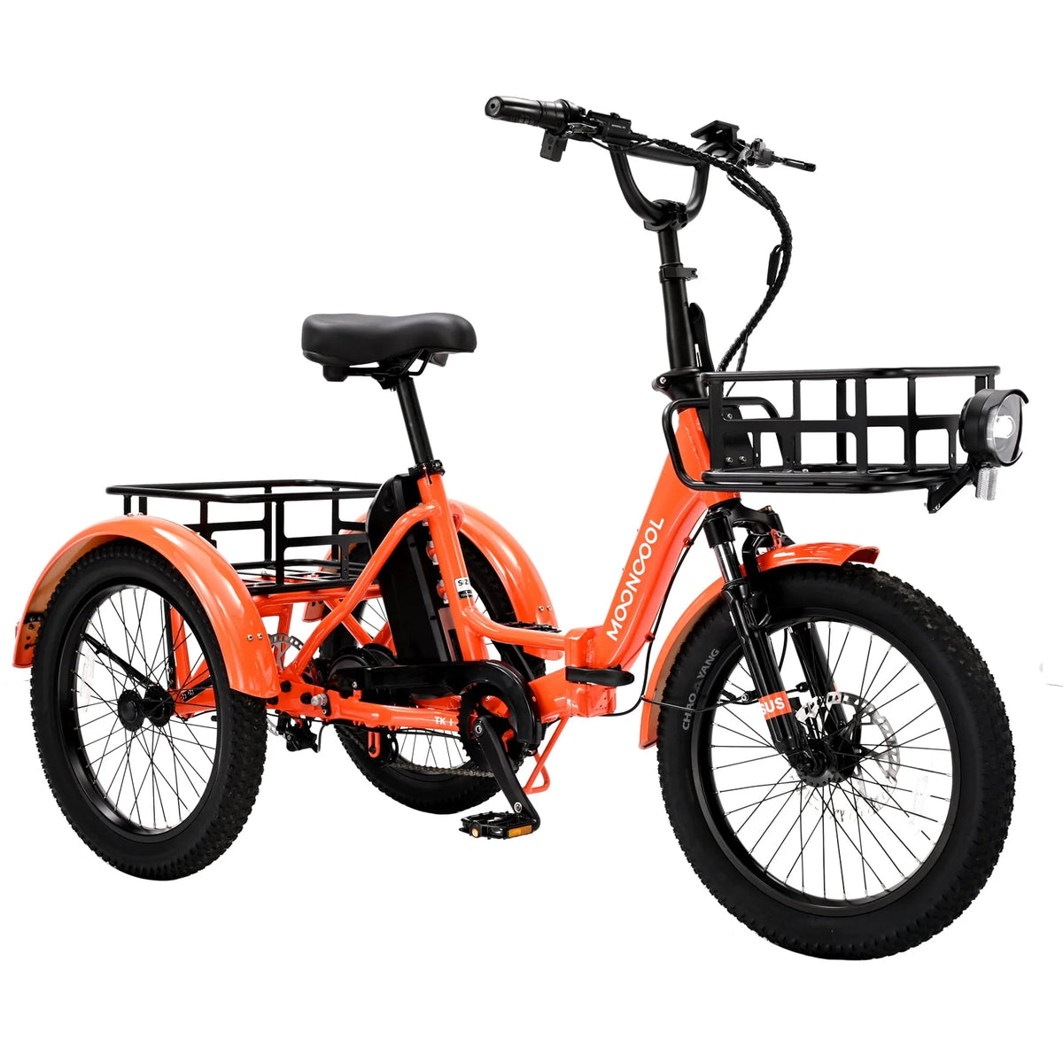 350W 7 Speed 3 Wheel Electric Tricycle with Rear Basket M575