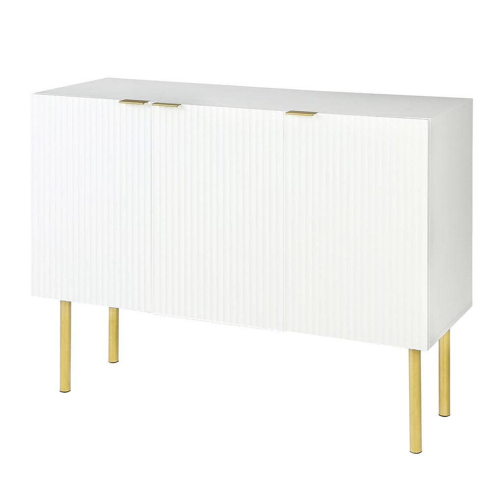 White Wood Buffet Cabinet with Storage V972122