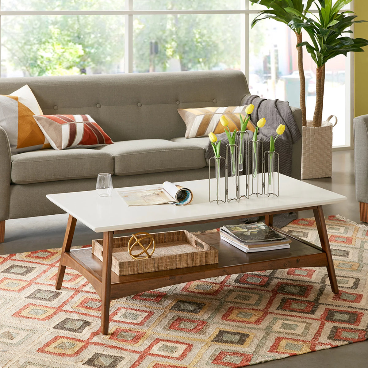 Off-White Pecan Coffee Table X858