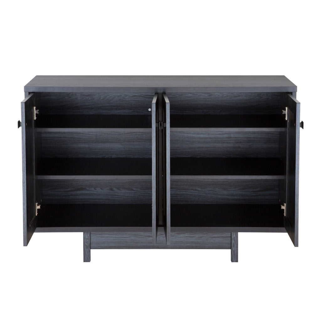 47x22W Distressed Grey Sideboard Storage Cabinet C390745