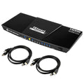 4K HDMI 4x1 KVM Switch with 2 Pcs 5ft KVM Cables C945