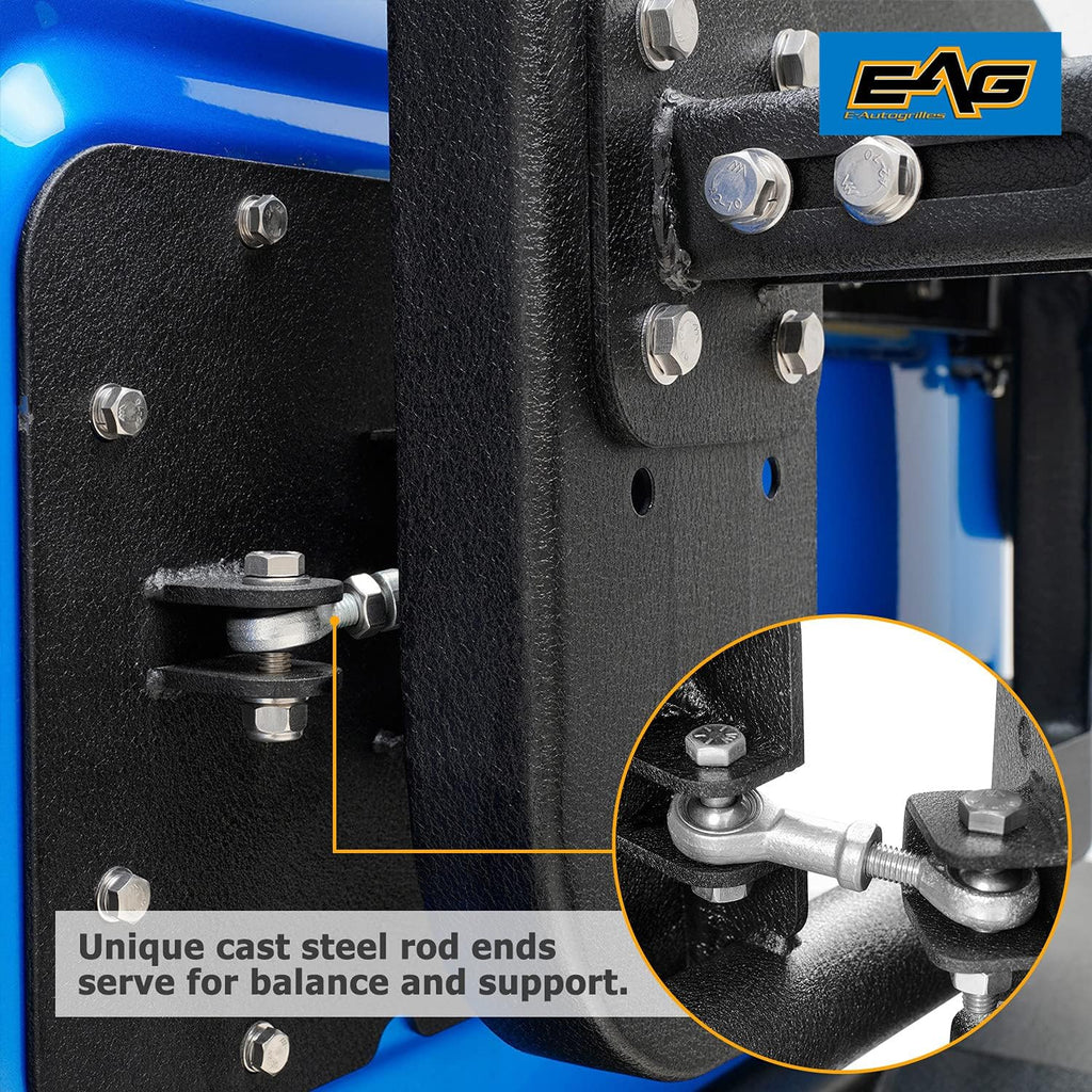 Tire Carrier on Door Hinge with Adjustable Tire Mount F5025