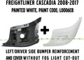 White Left Side Bumper Reinforcement & Cover Without Cut-Out B122183