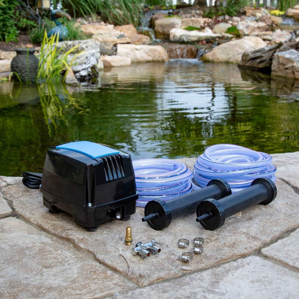 Pond Aerator and Aeration Kit with Tubing and Diffusers T72948
