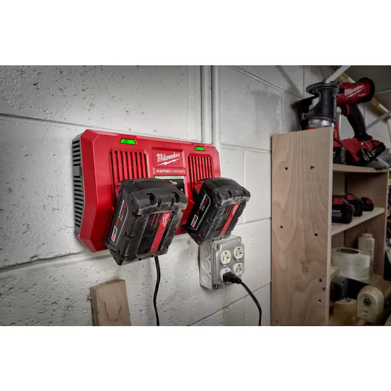 18-Volt Lithium-Ion Dual Bay Rapid Battery Charger with 12.0Ah Battery Pack Z6839