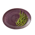 Stoneware Dish 34x45cm Black Lilac M334