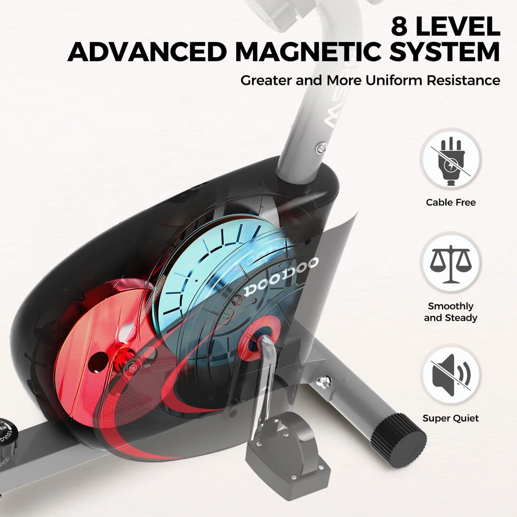 Recumbent Exercise Bike 8 Level Adjustable Magnetic Resistance N736241