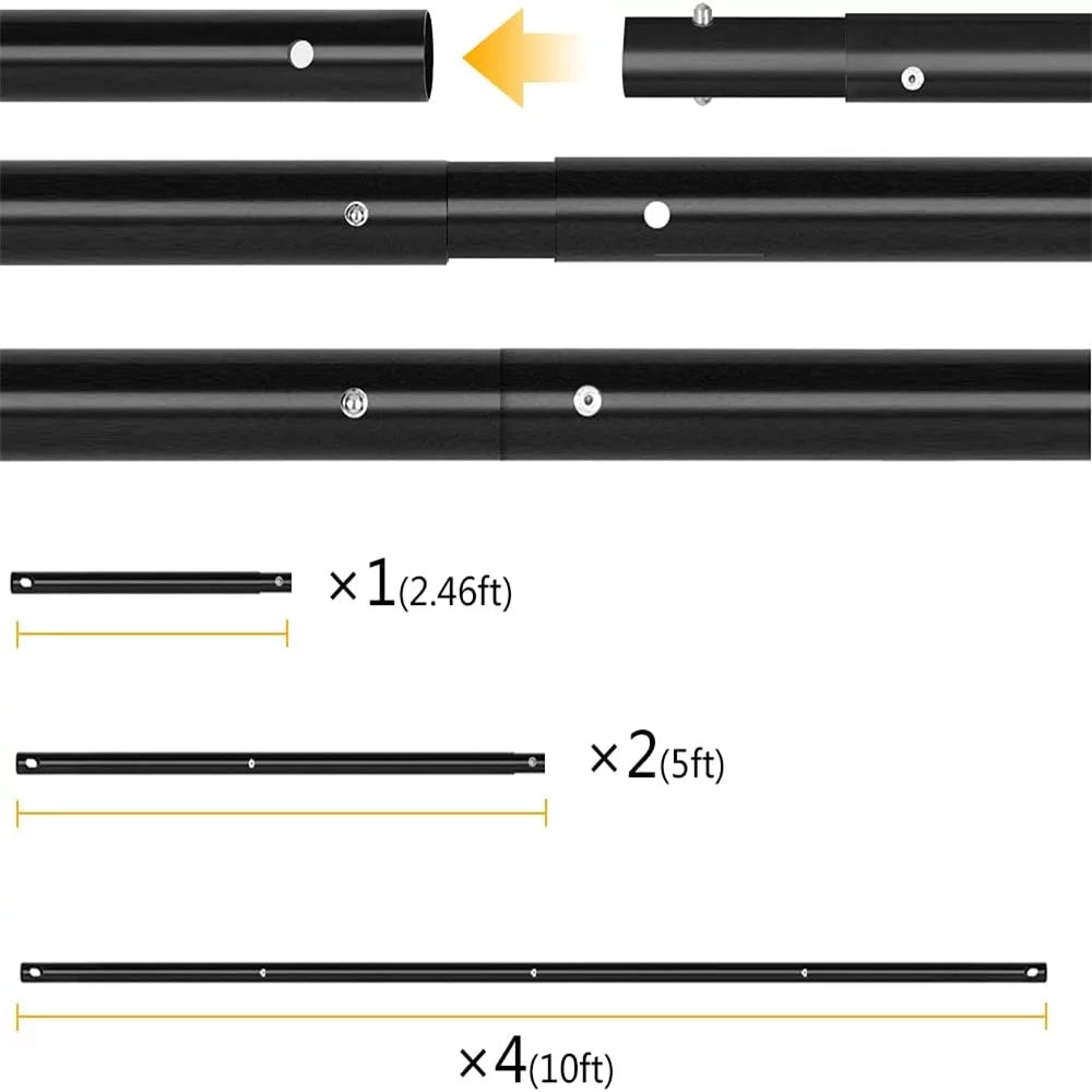 Adjustable Photography Background Stand Kit 6.5 x 10 ft M954158