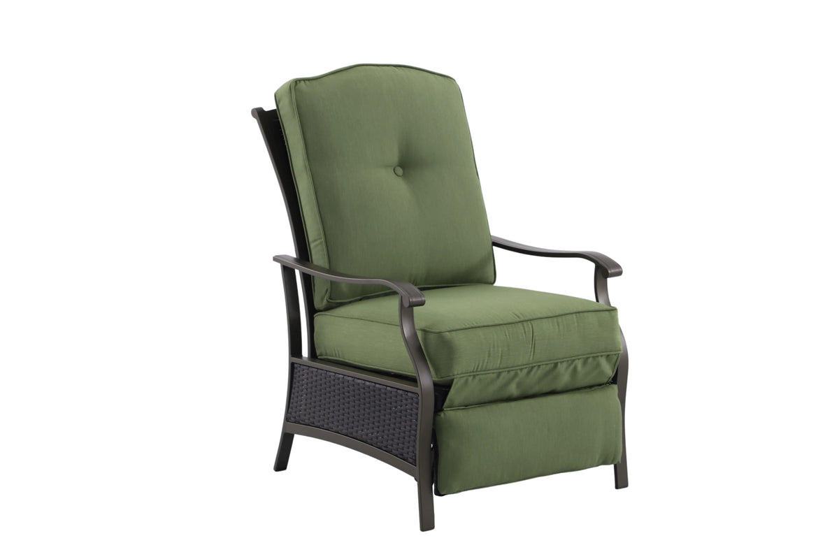 Steel Outdoor Recliner with Cushions M39520